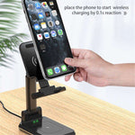 2 in 1 Telescopic Wireless Charging Mobile Phone Holder