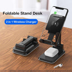 2 in 1 Telescopic Wireless Charging Mobile Phone Holder