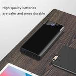 30000mAh Dual Output Fast Charging Power Bank with LED Display n Flashlight