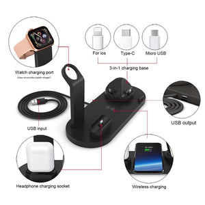 6 in 1 Wireless Charging Dock Station