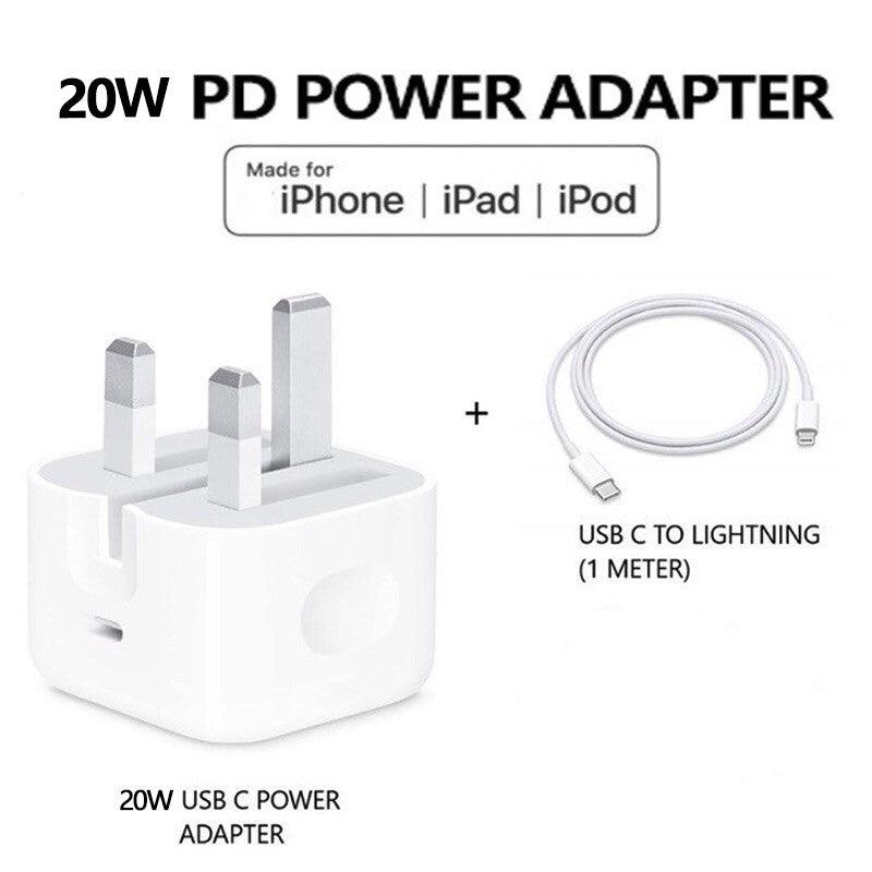 Apple USB-C to Lightning 1M/2M Cable with 20W PD Power Adapter