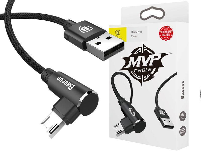 BASEUS MVP Elbow Lightning/Type C/Micro USB Charging Data Sync Cable