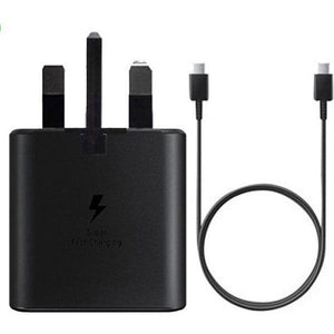 Samsung 25W Fast Charging USB C to Type C Charger with Cable Black(Charger + Cable Bulk Pack)
