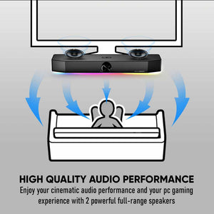 SonicGear Neox 250BT Bluetooth Sound Bar with RGB Effects
